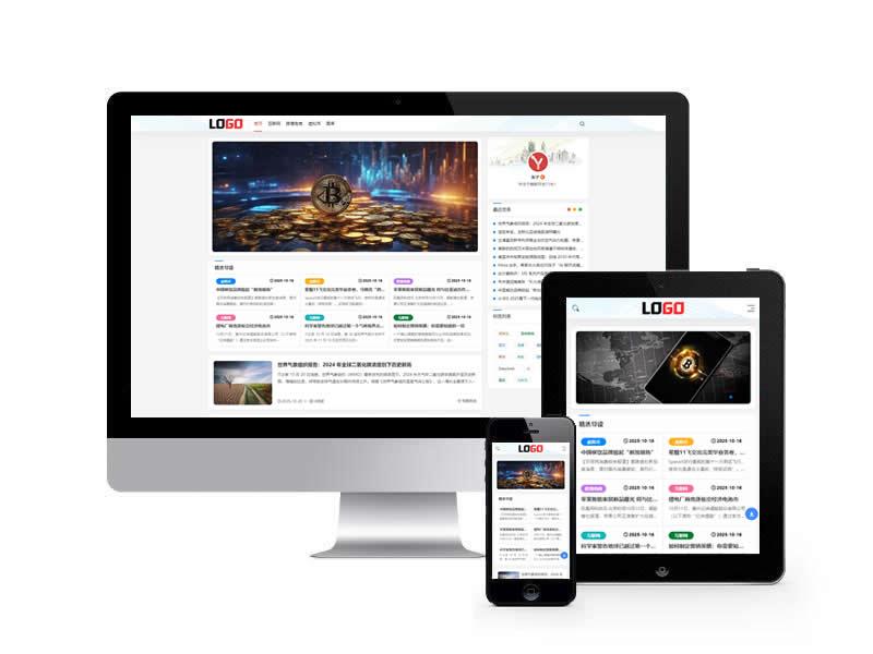 新聞資訊類網站pbootcms模板(自適應手機端)帶評論